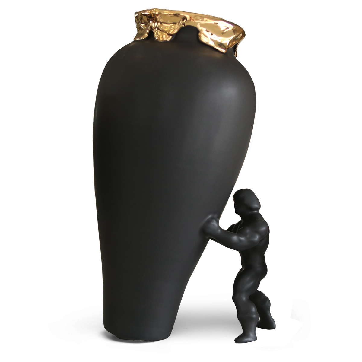 Mijn zwart-gouden superheldenvaas