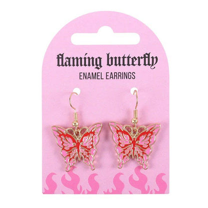 Boucles d'oreilles Papillon enflammé