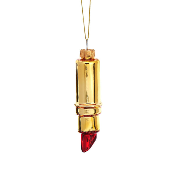 Kerstbal van lippenstift