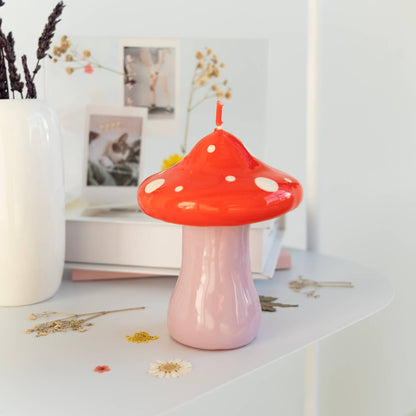 Grande Bougie Champignon Rouge Helio Ferretti Vue 1