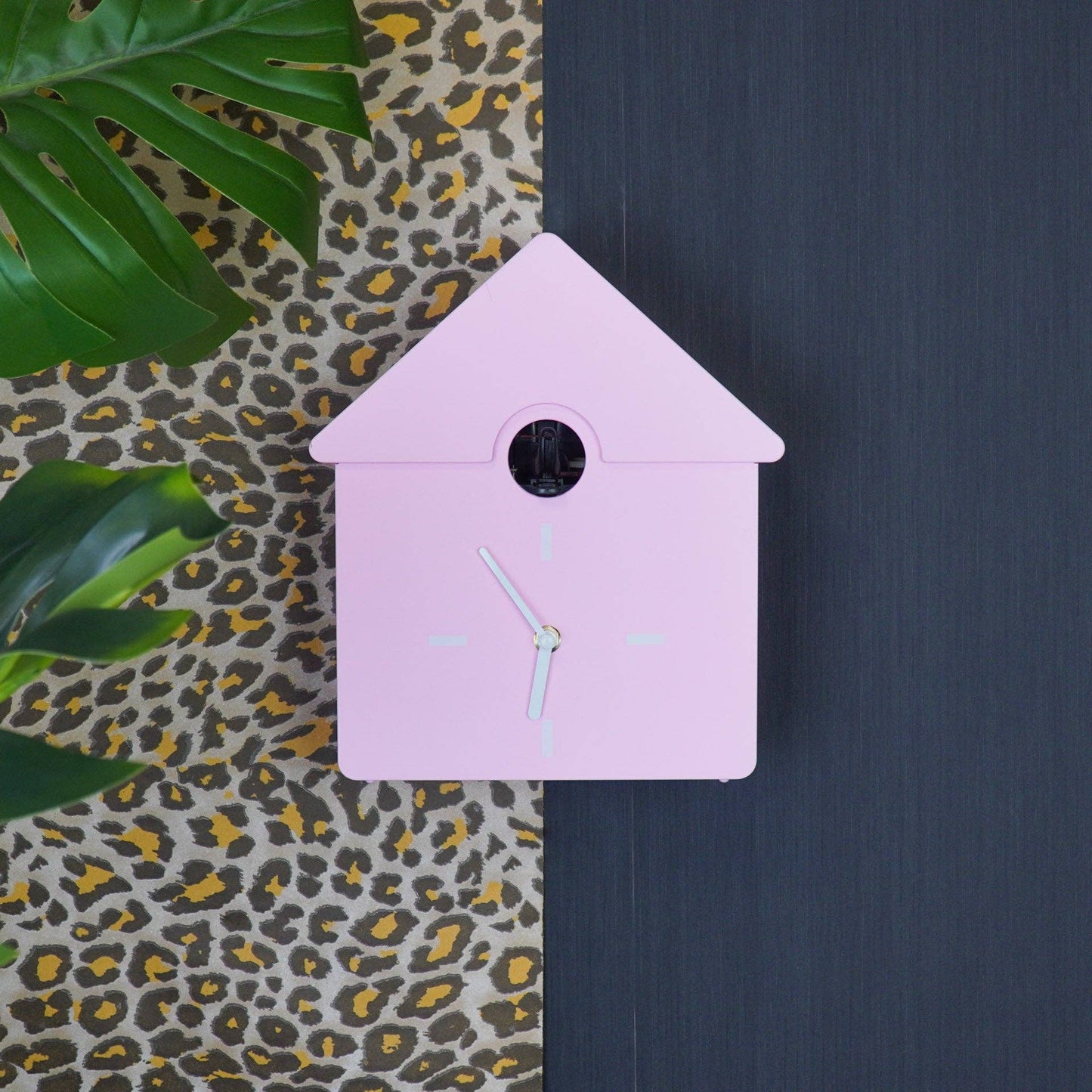 Horloge - Horloge Murale Coucou - Rose Clair - 24x27x9cm