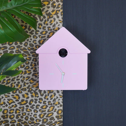 Horloge - Horloge Murale Coucou - Rose Clair - 24x27x9cm