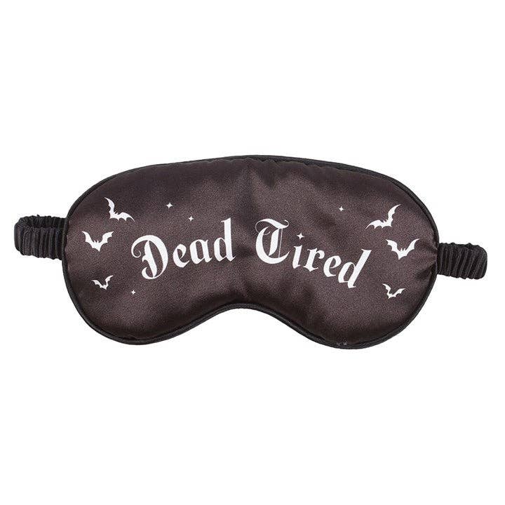 Gothic satin sleep mask "Dead Tired"