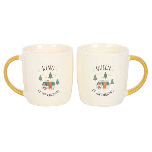 Couple de Mug « Renne et Roi du Camping »