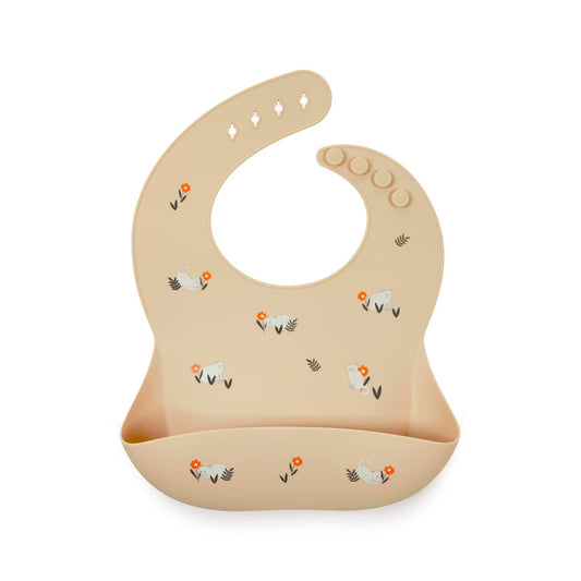 Shayan Cats silicone bib - cream