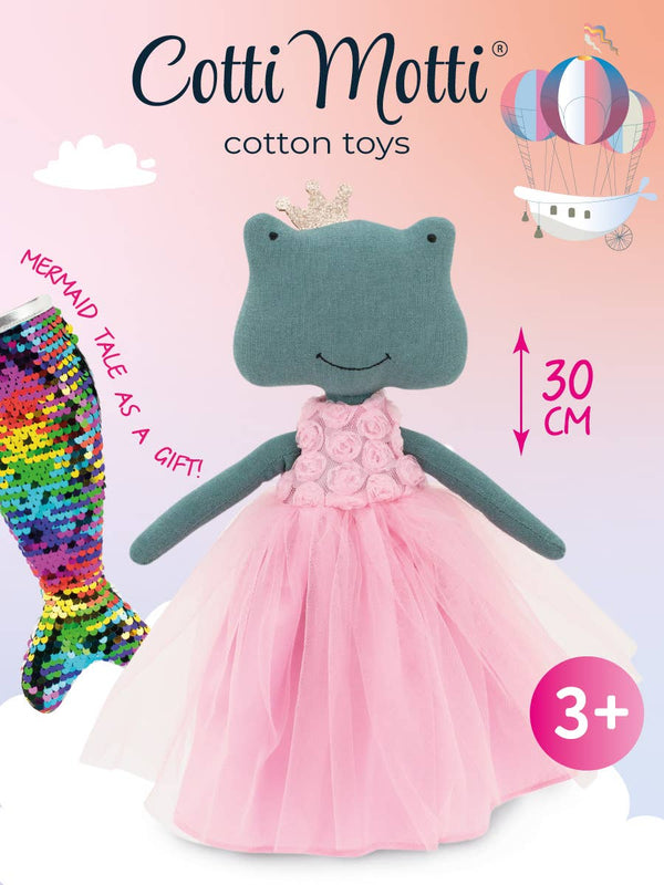 Pluche speelgoed Fiona La Rana: Zeemeerminoutfit en -staart - 29 cm
