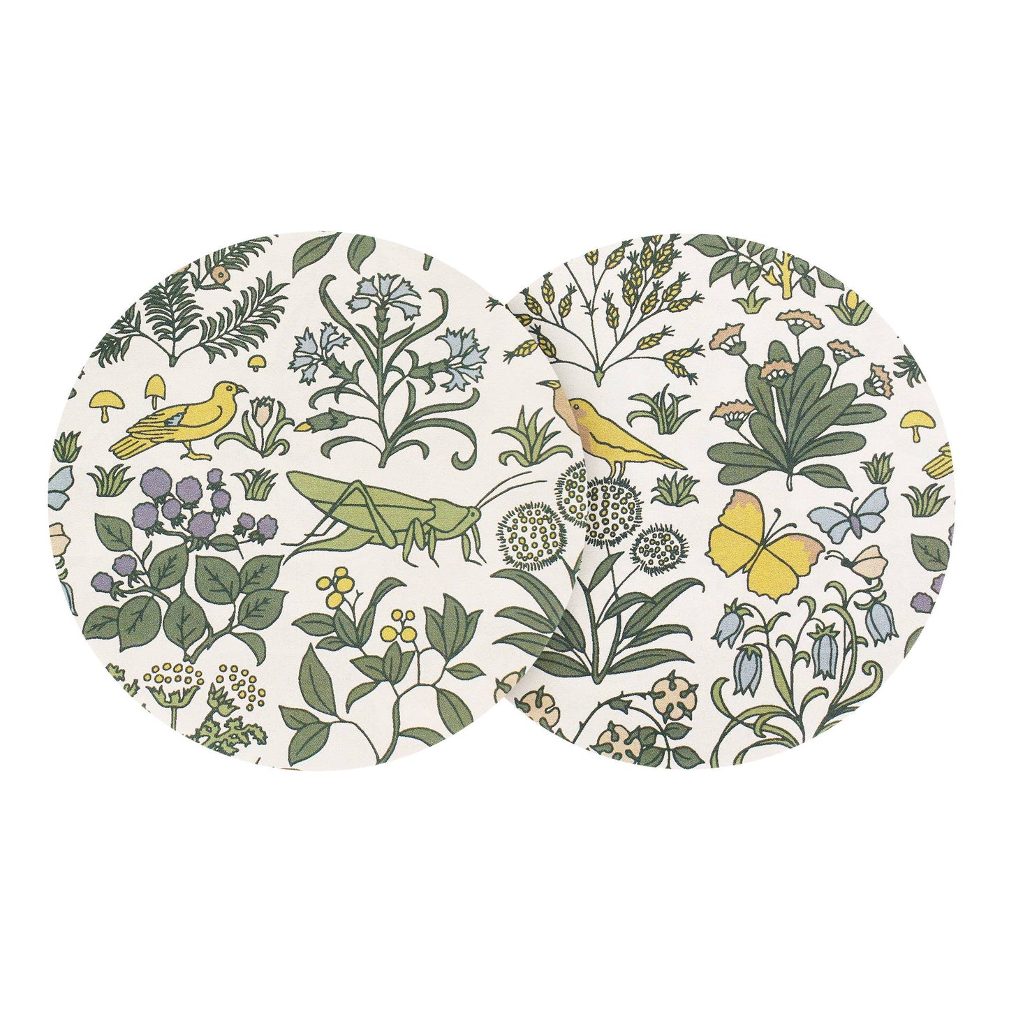Voysey Ceramic Coaster - Botanical Garden Fauna and Flora