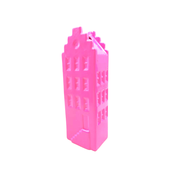 Vase à fleurs - Vase de maison - Céramique - Rose néon - 7,5x6x23 cm