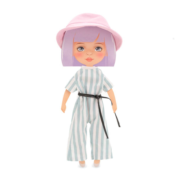 Kledingset: gestreepte jumpsuit van 28 cm