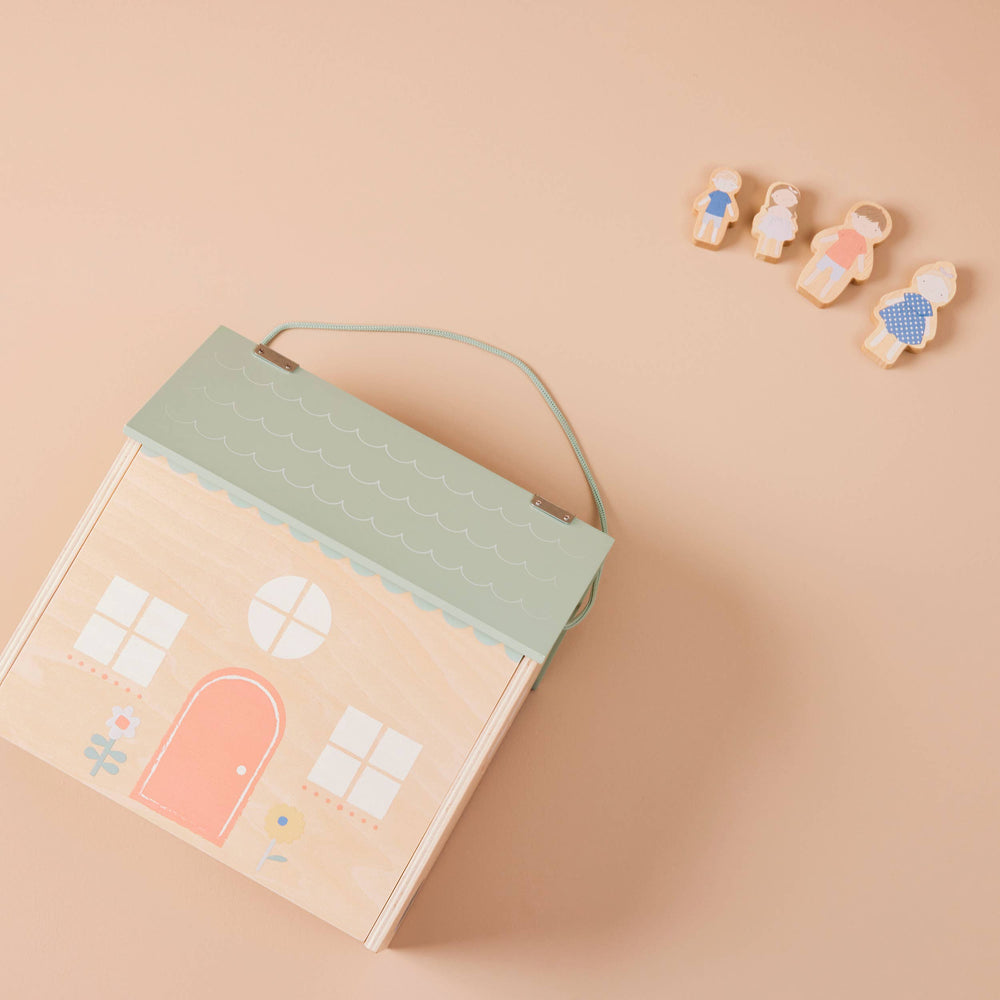 Children's Dollhouse with Wooden Family Figures (FSC certified)