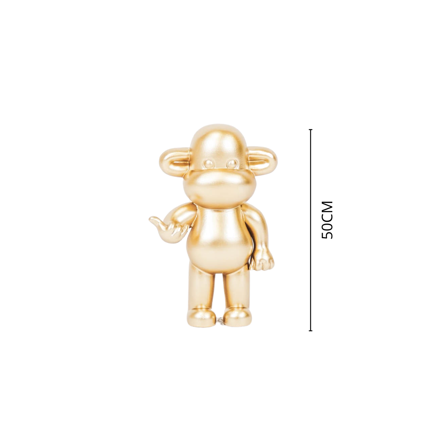 Ornament - Hanging Loose Monkey Figurine 'The Legend' - Polyresin - Gold - 33x21x50cm