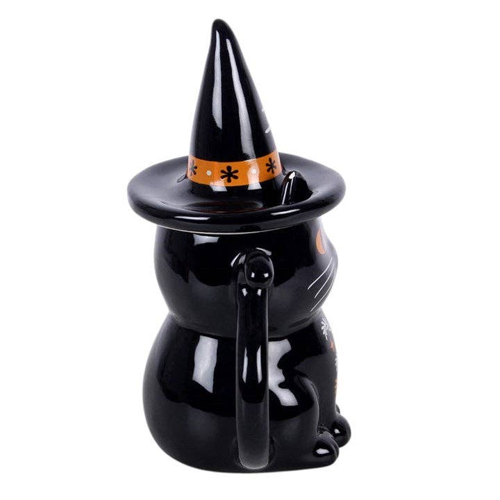 Mug à couvercle Chat noir Halloween — Frightful Folk