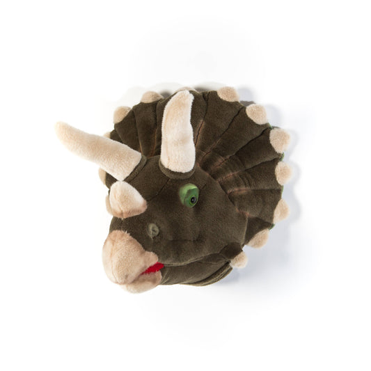 Adam de Triceratops pluche wanddecoratie