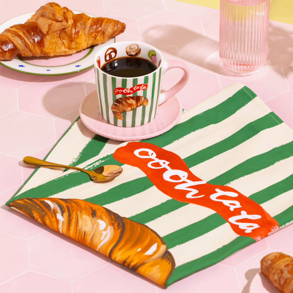 Oooh La La Croissant Keukenhanddoek