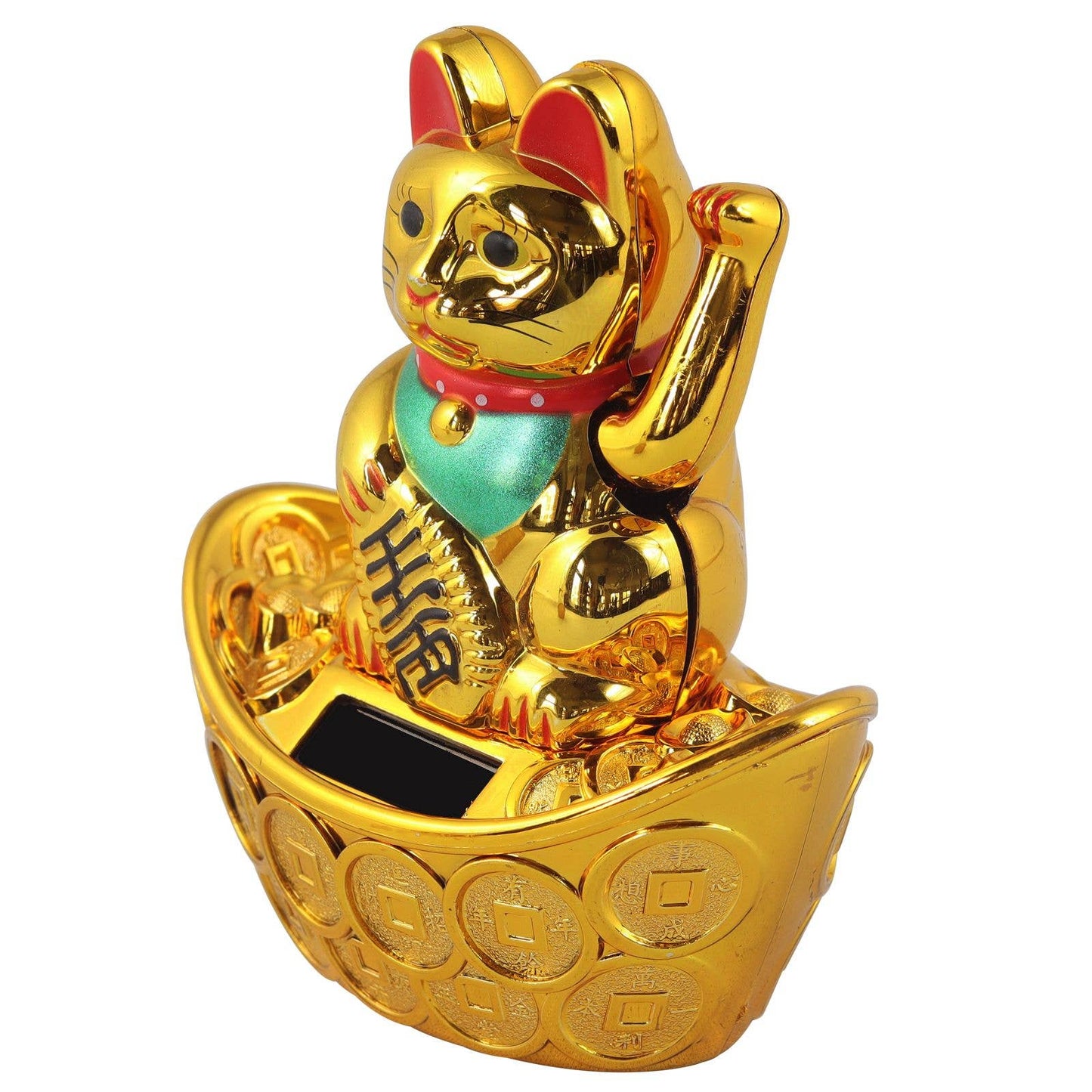 Lucky golden solar cat 10cm