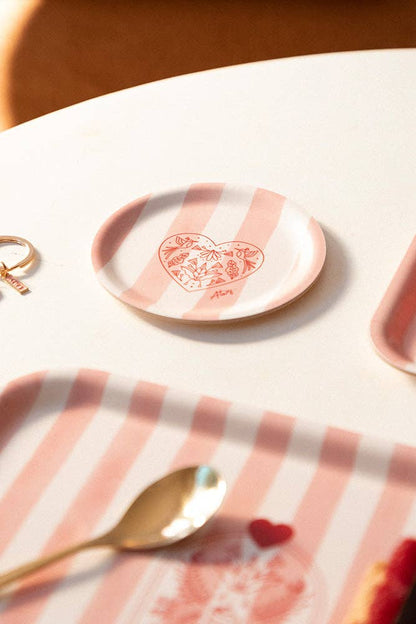 Pink Stripes - Coaster Duo