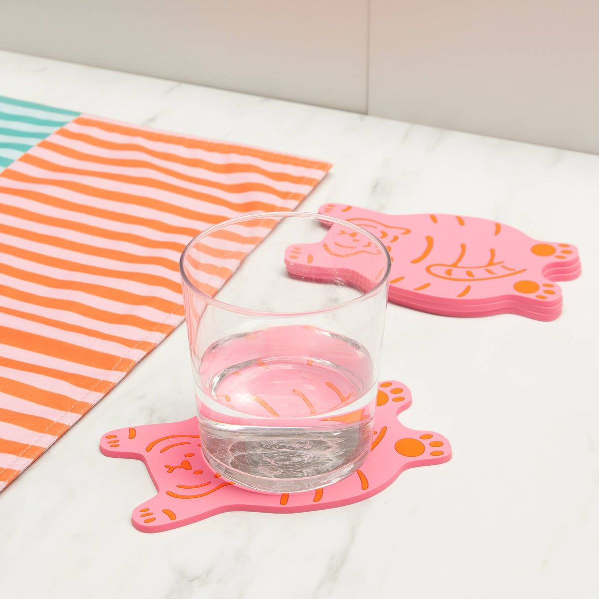 Sous Verres Tigre Rose