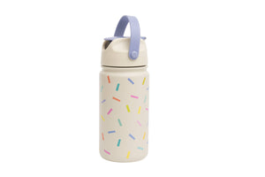 Geïsoleerde waterfles van roestvrij staal met confetti-print voor kinderen