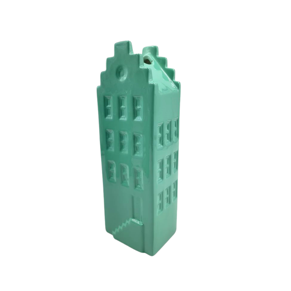 Vase à fleurs - Vase de maison - Céramique - Vert mer 7,5x6x23 cm