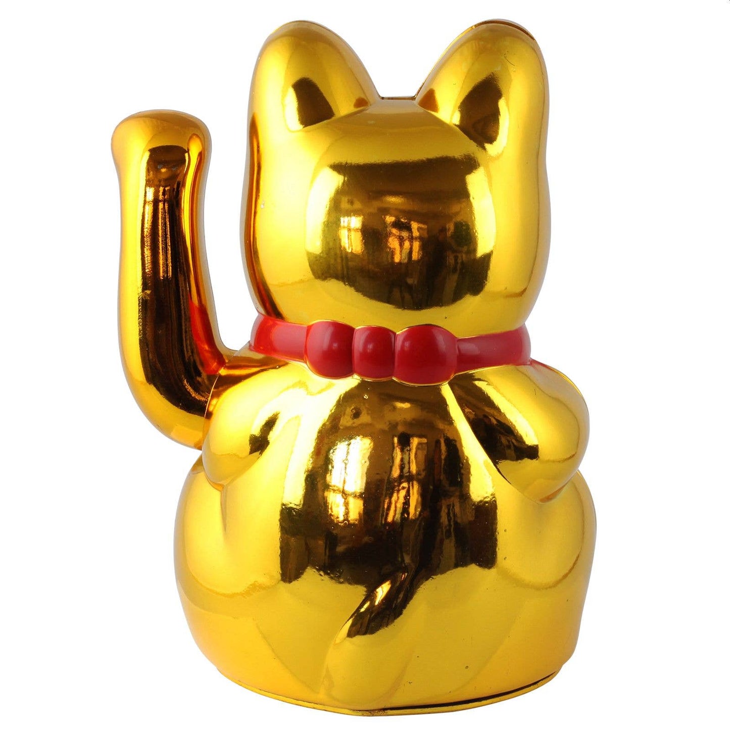 Maneki-neko gelukskat, 18 cm, goud