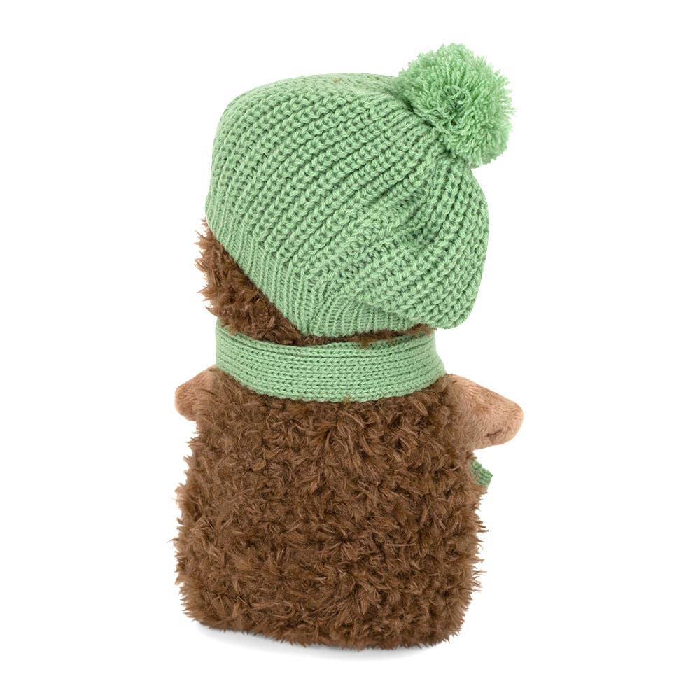 Peluche le hérisson Fluffy avec béret rayé vert 20cm