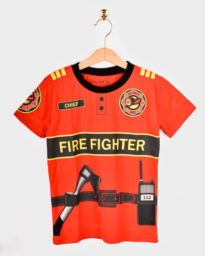T-shirt Fire-Fighter en coton biologique 98-104 Cl