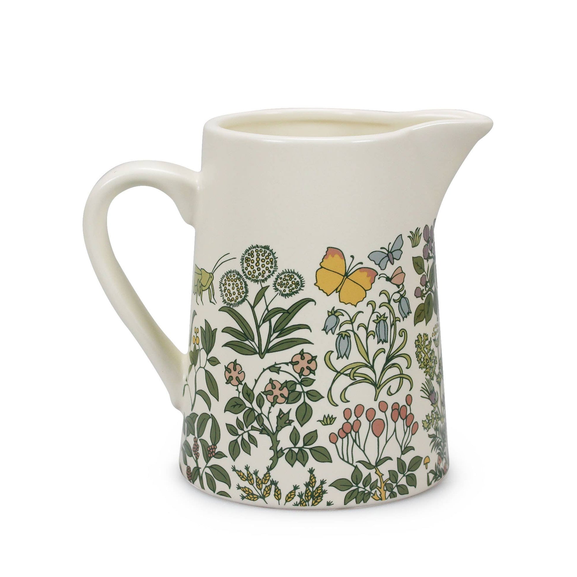 Pichet céramique Voysey Jardin botanique Faune et flore