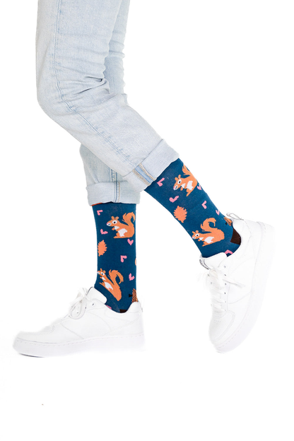 Chaussettes Écureuil Coton Bio Sans Couture Vertes