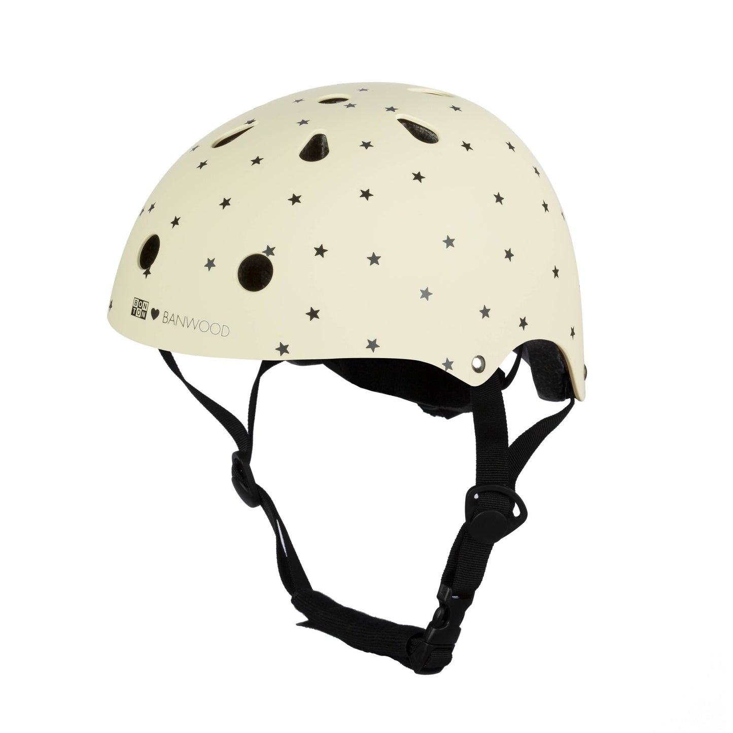 casque enfant creme mat etoiles banwood