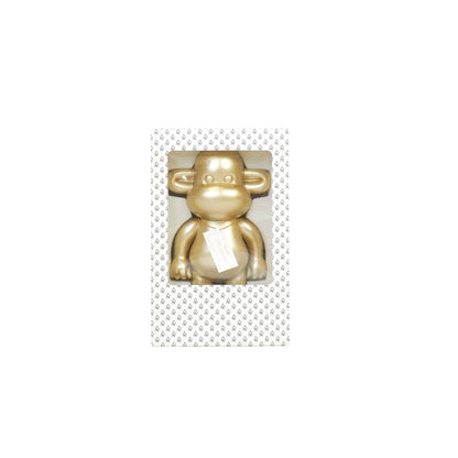 Ornement - Figurine Singe 'La Légende' - Résine - Or - 20,5x13,5x35cm