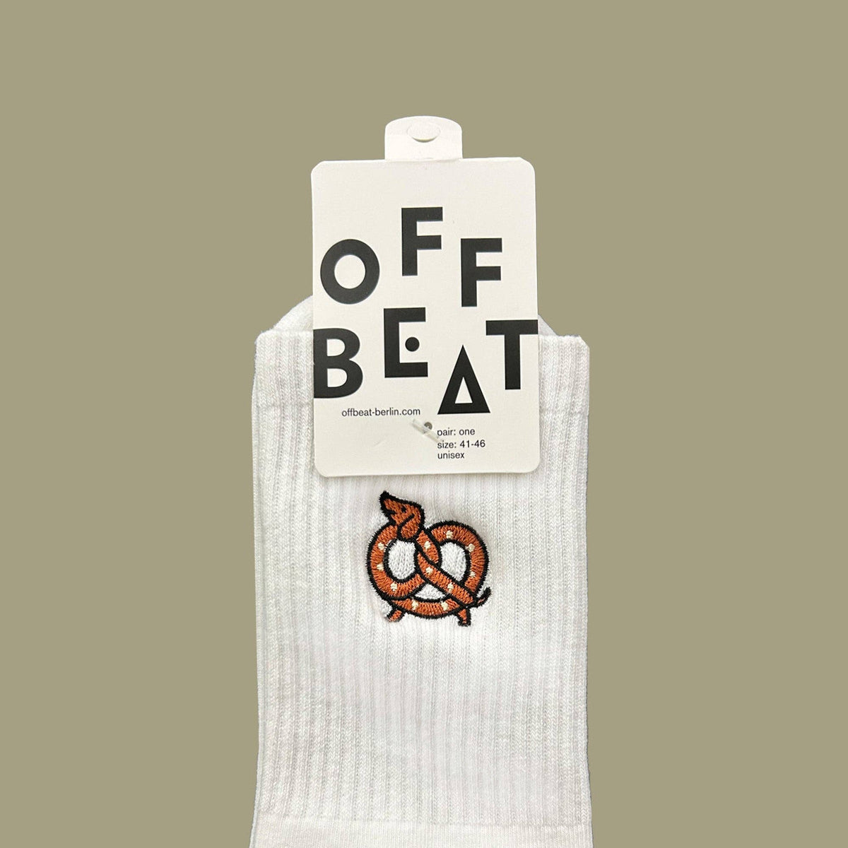 Chaussettes Brodées Teckel Bretzel "Brezeldackel"