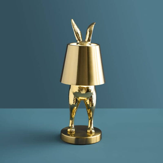 Hiding Rabbit LED table lamp, gold