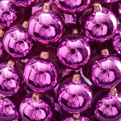 Vase Boules de Noël lilas