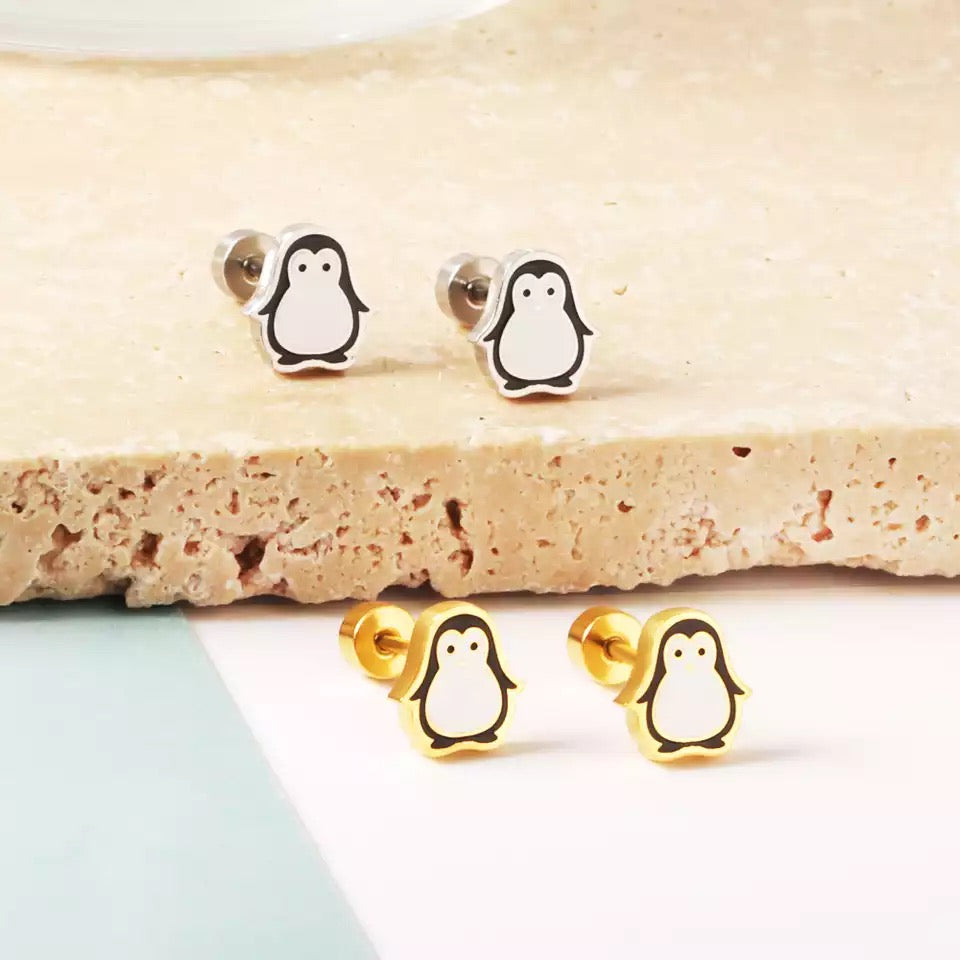Boucles d’oreilles Pingouin