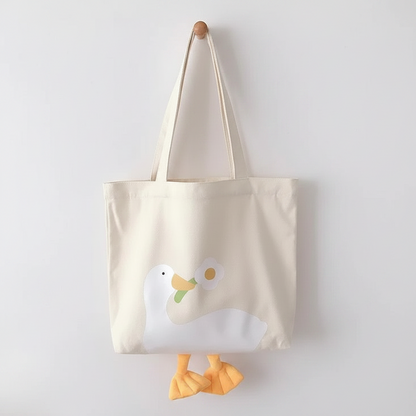 Tote Bag Canard Fleur Beige