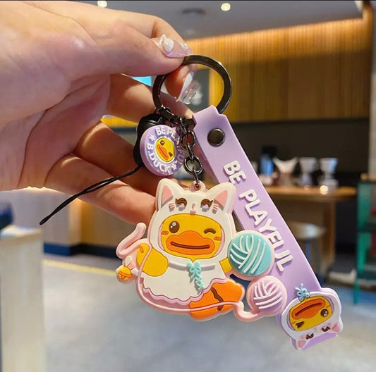 Porte Clefs Canard Chat