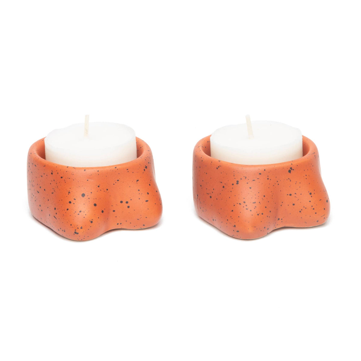 Small Terracotta Tits Candle Holders