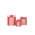 LED-kerstcadeau - S3 - Polystyreen - Rood/Wit - 15/20/25 cm