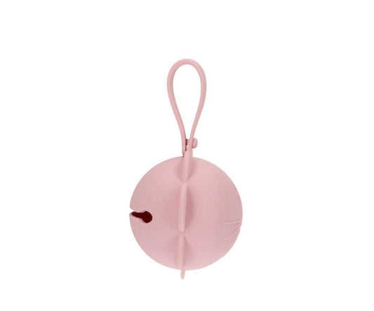 Porte-sucette en silicone Fleur rose