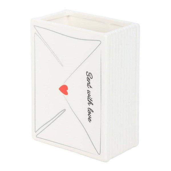 Vase de fleurs de la Saint-Valentin - Lettre d'amour