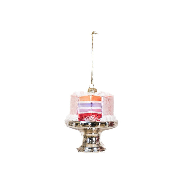 Roze kerstbaltaart