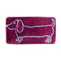 Tapis de Bain Violet avec Teckel Helio Ferretti