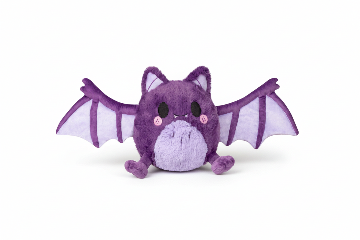 Mini knuffelbare pluche vleermuis