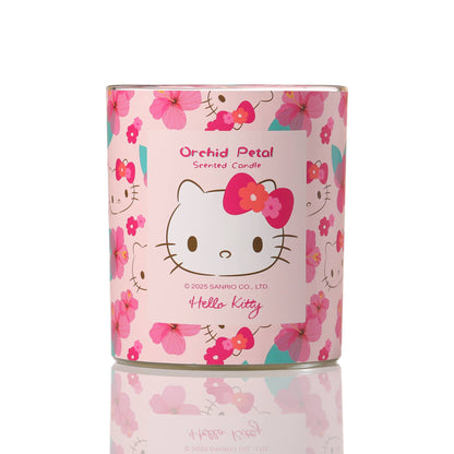 Roze kaars met originele Hello Kitty-print, geur van orchideeblaadjes