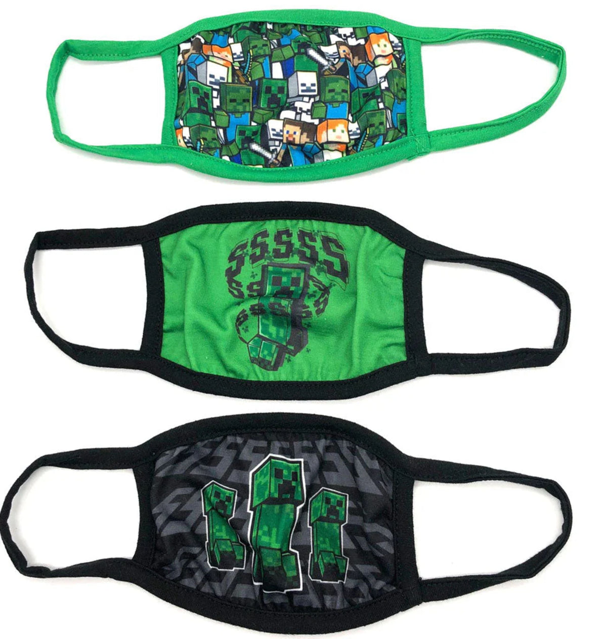 Set de 3 masques enfant Minecraft