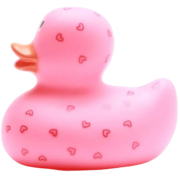 Canard Cœurs - rose