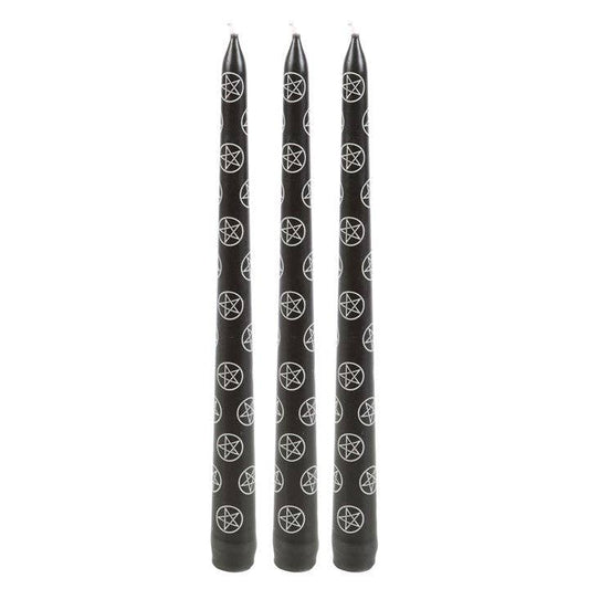 Ensemble de 3 bougies Pentagrammes “Black Magic”