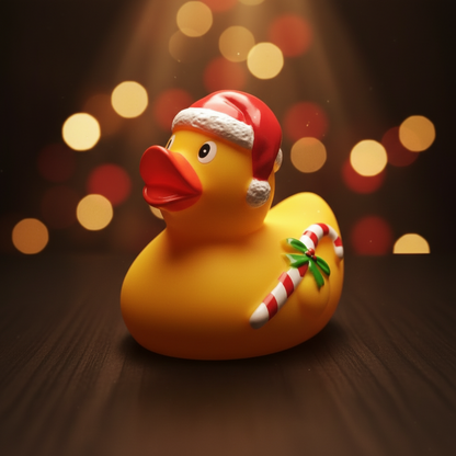 Canard Noël avec canne à sucre