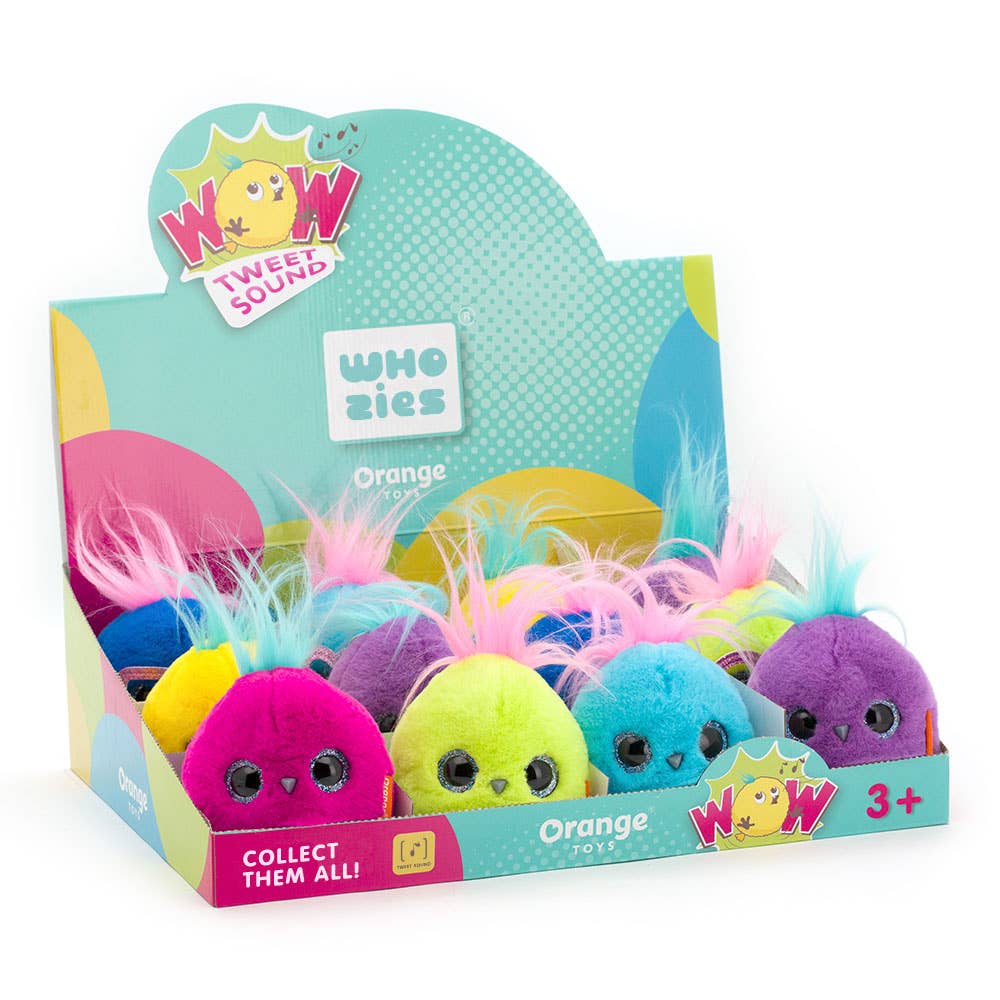 Whozie pluche hanger met strik, 8 cm