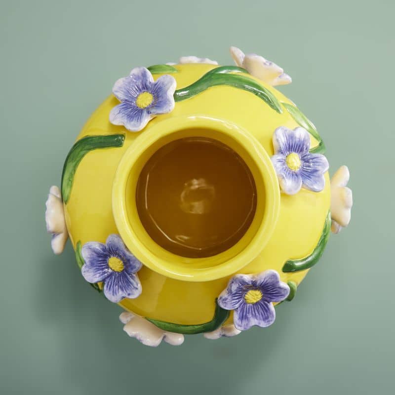 Vase M. Fleurs, Jaune Dolomite, 23 x 23 x 26 cm